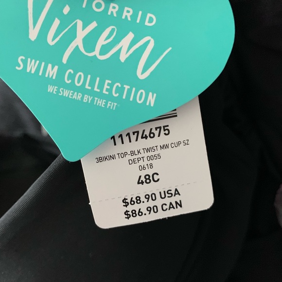 Torrid Twist Front Bikini Top in Black - Picture 4 of 4